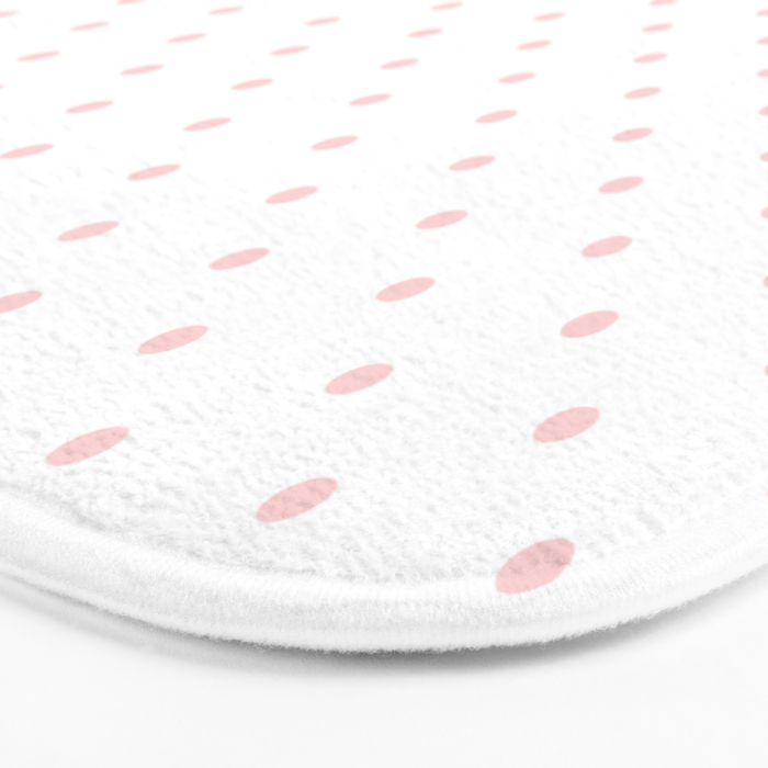 Small Pastel Pink Polka dots Background Bath Mat Gallery Image 3