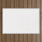 Small Pastel Pink Polka dots Background Outdoor Rug Gallery Image 1