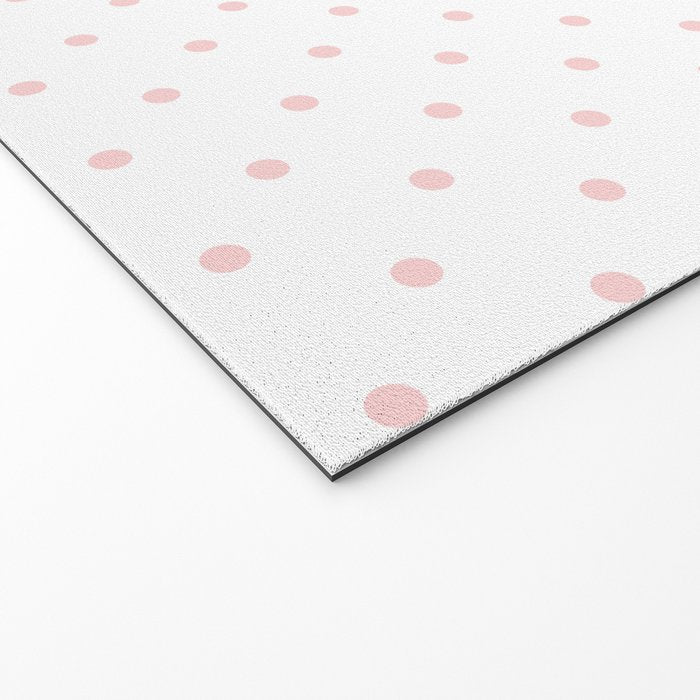 Small Pastel Pink Polka dots Background Welcome Mat Gallery Image 2