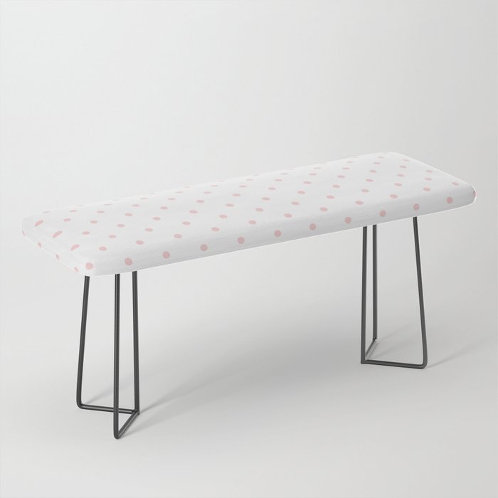 Small Pastel Pink Polka dots Background Bench Gallery Image 1