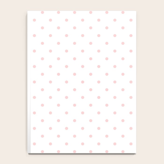 Small Pastel Pink Polka dots Background Notebook Gallery Image 4