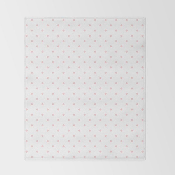 Small Pastel Pink Polka dots Background Throw Blanket Gallery Image 2