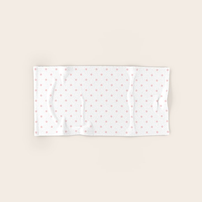 Small Pastel Pink Polka dots Background Bath Towel Gallery Image 1