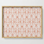 Seahorse Damask  Peachy Pink Serving Tray Gallery Image 1