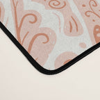 Seahorse Damask  Peachy Pink Desk Mat Gallery Image 4