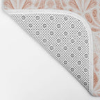 Seahorse Damask  Peachy Pink Bath Mat Gallery Image 2
