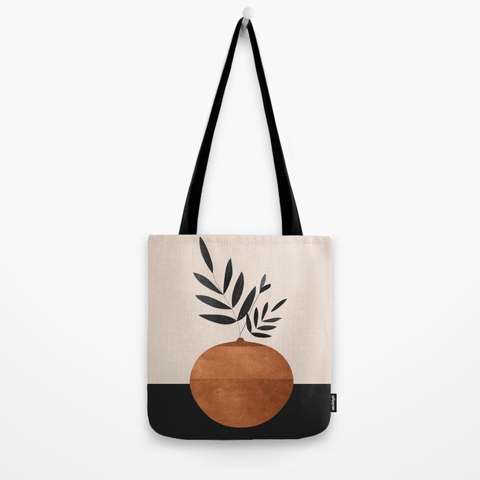 Minimal Abstract Art Vase Plant 6 Tote Bag Gallery Image 2