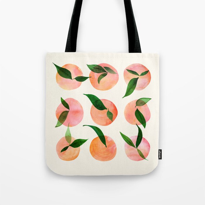 Abstract Watercolor Fruit Shapes Tote Bag Gallery Image 1