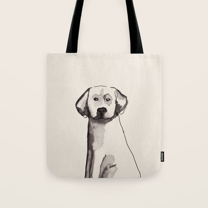 Lab love watercolor painting of a labrador dog Tote Bag Gallery Image 1