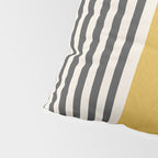 Mustard Yellow Black Lines Abstract Art Pillow Sham Gallery Image 4