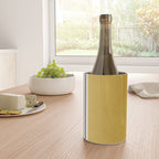 Mustard Yellow Black Lines Abstract Art Wine Chiller Gallery Image 4