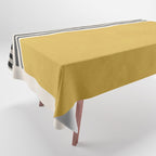 Mustard Yellow Black Lines Abstract Art Tablecloth Gallery Image 1