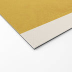 Mustard Yellow Black Lines Abstract Art Welcome Mat Gallery Image 2