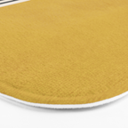 Mustard Yellow Black Lines Abstract Art Bath Mat Gallery Image 3