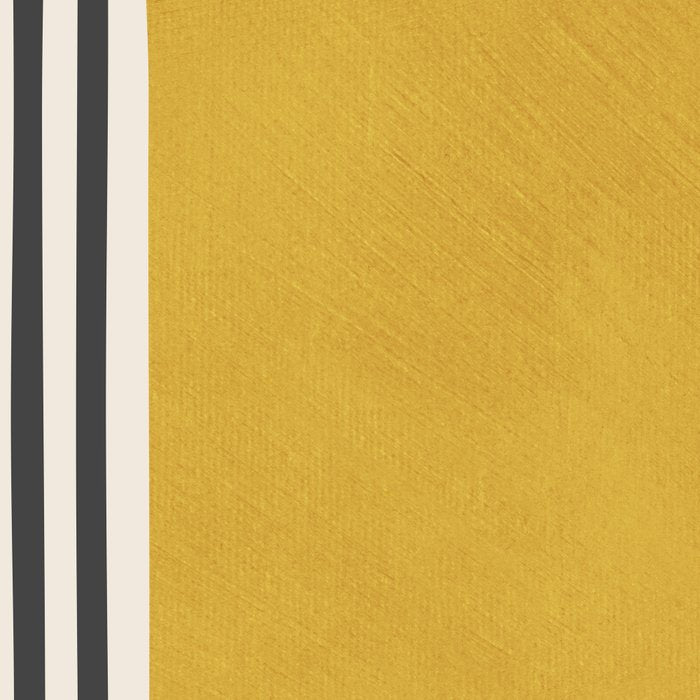 Mustard Yellow Black Lines Abstract Art Coffee Mug Gallery Image 2