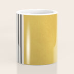 Mustard Yellow Black Lines Abstract Art Coffee Mug Gallery Image 4