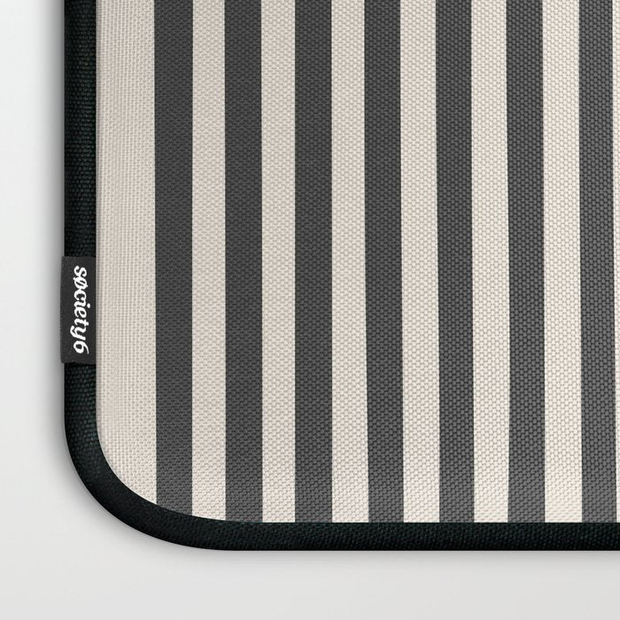 Mustard Yellow Black Lines Abstract Art Laptop Sleeve Gallery Image 3