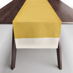 Mustard Yellow Black Lines Abstract Art Table Runner Gallery Image 1
