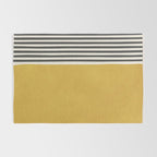Mustard Yellow Black Lines Abstract Art Rug Gallery Image 2