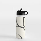 Lady Portrait Abstract Minimal  Line Art 3 Water Bottle Gallery Image 1