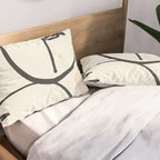 Lady Portrait Abstract Minimal  Line Art 3 Pillow Sham Gallery Image 2