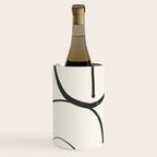 Lady Portrait Abstract Minimal  Line Art 3 Wine Chiller Gallery Image 1