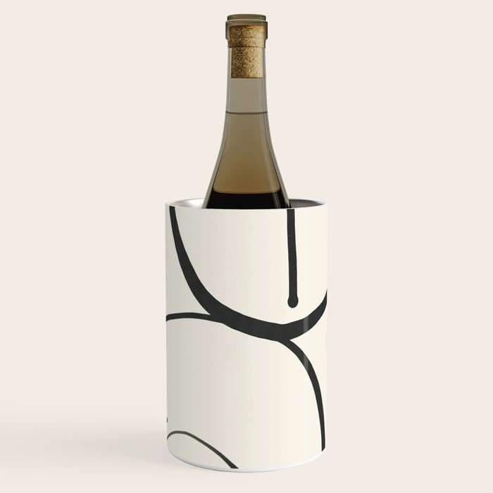 Lady Portrait Abstract Minimal  Line Art 3 Wine Chiller Gallery Image 1