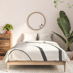 Lady Portrait Abstract Minimal  Line Art 3 Comforter Gallery Image 3