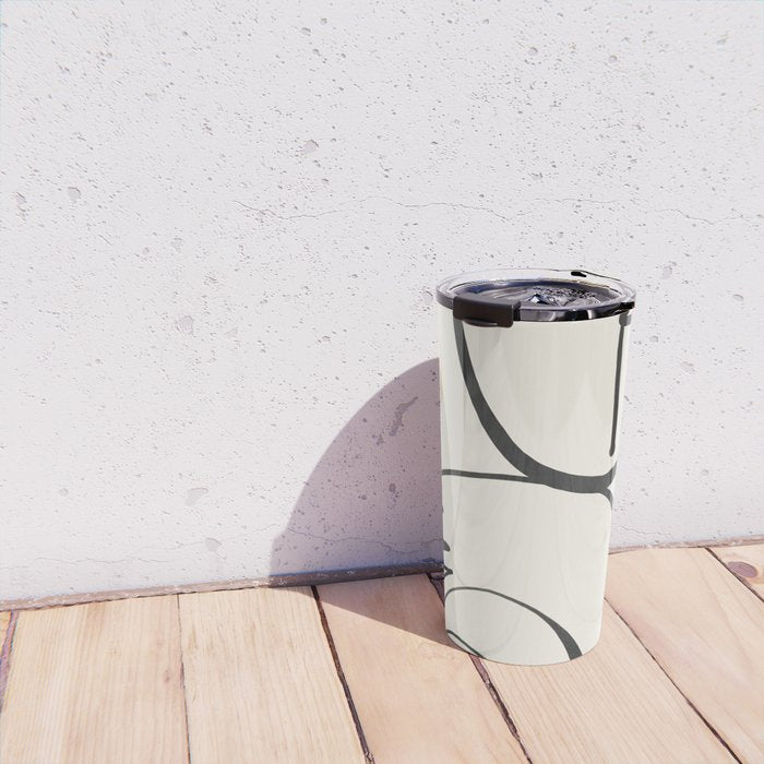 Lady Portrait Abstract Minimal  Line Art 3 Travel Mug Gallery Image 4