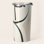 Lady Portrait Abstract Minimal  Line Art 3 Travel Mug Gallery Image 2