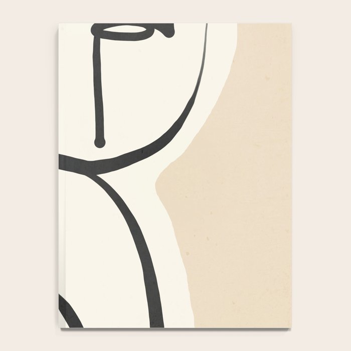 Lady Portrait Abstract Minimal  Line Art 3 Notebook Gallery Image 4