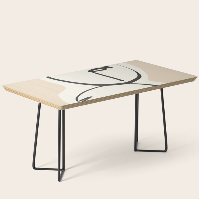 Lady Portrait Abstract Minimal  Line Art 3 Coffee Table Gallery Image 1