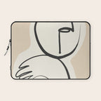 Lady Portrait Abstract Minimal  Line Art 3 Laptop Sleeve Gallery Image 1