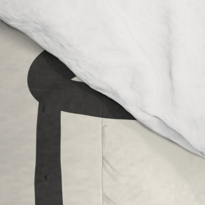 Lady Portrait Abstract Minimal  Line Art 3 Comforter Gallery Image 4