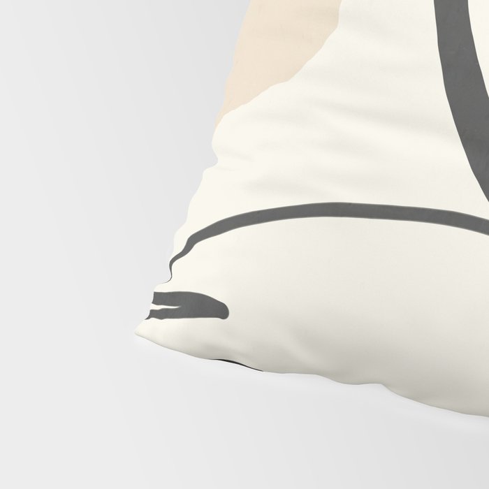 Lady Portrait Abstract Minimal  Line Art 3 Pillow Sham Gallery Image 4