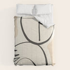 Lady Portrait Abstract Minimal  Line Art 3 Comforter Gallery Image 6