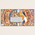 White Tara Mandala Buddhist Thangka Desk Mat Gallery Image 1