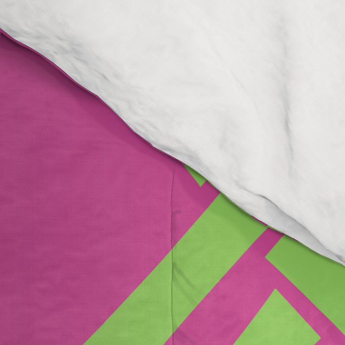 Classic Bamboo Trellis Pattern 240 Hot Pink and Chartreuse Comforter Gallery Image 4