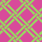 Classic Bamboo Trellis Pattern 240 Hot Pink and Chartreuse Coffee Mug Gallery Image 2
