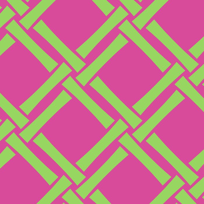 Classic Bamboo Trellis Pattern 240 Hot Pink and Chartreuse Coffee Mug Gallery Image 2