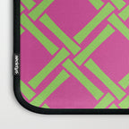 Classic Bamboo Trellis Pattern 240 Hot Pink and Chartreuse Laptop Sleeve Gallery Image 3