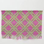 Classic Bamboo Trellis Pattern 240 Hot Pink and Chartreuse Wall Hanging Gallery Image 1