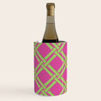 Classic Bamboo Trellis Pattern 240 Hot Pink and Chartreuse Wine Chiller Gallery Image 1