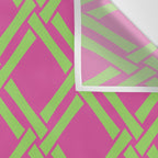 Classic Bamboo Trellis Pattern 240 Hot Pink and Chartreuse Wall Tapestry Gallery Image 3