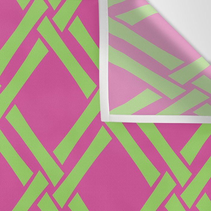 Classic Bamboo Trellis Pattern 240 Hot Pink and Chartreuse Wall Tapestry Gallery Image 3