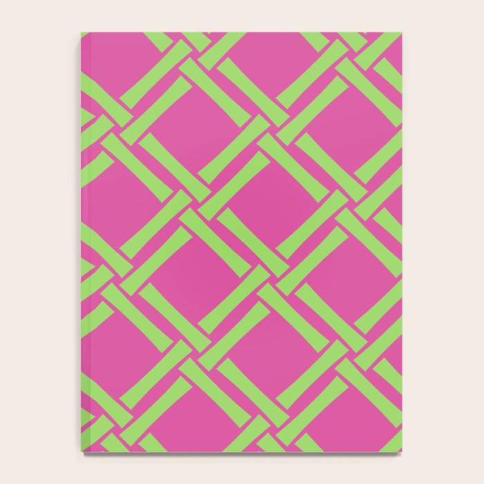 Classic Bamboo Trellis Pattern 240 Hot Pink and Chartreuse Notebook Gallery Image 4