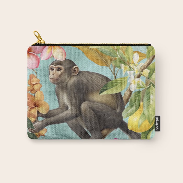 Echoes Of The Tropics Monkeys Paradise Carry All Pouch Gallery Image 1