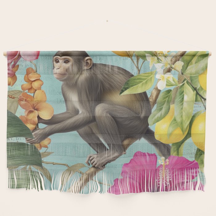 Echoes Of The Tropics Monkeys Paradise Wall Hanging Gallery Image 1