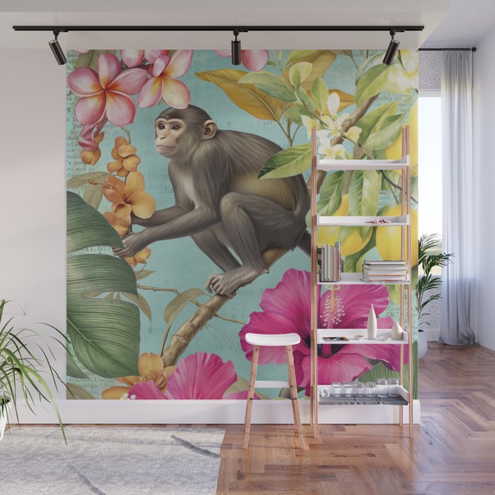 Echoes Of The Tropics Monkeys Paradise Wall Mural Gallery Image 1