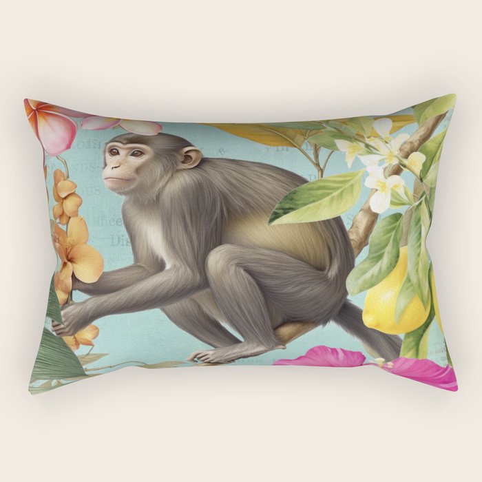 Echoes Of The Tropics Monkeys Paradise Rectangular Pillow Gallery Image 2